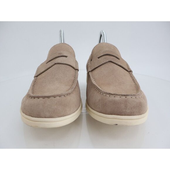 Vince Camuto Mens Kadron Shoes Loafers Size 8.5 Tan Suede Slip On Moc Toe Casual - Picture 2 of 13